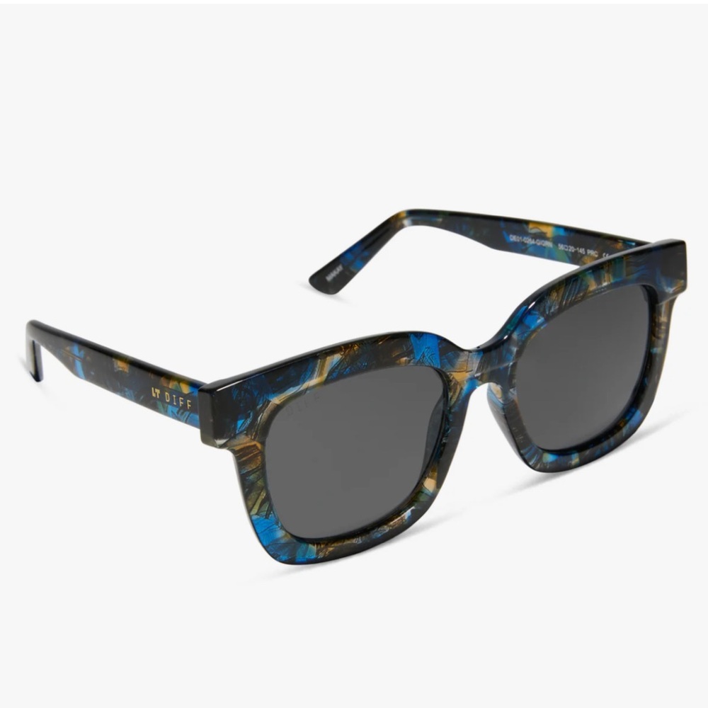 🌸DIFF EYEWEAR🌸 Makay Square Glacial Tortoise Grey Sunglasses